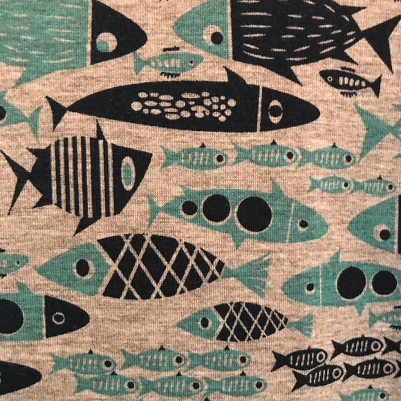 Lularoe Perfect T X-Small Retro Mid Mod Tiki Fish - Picture 2 of 2